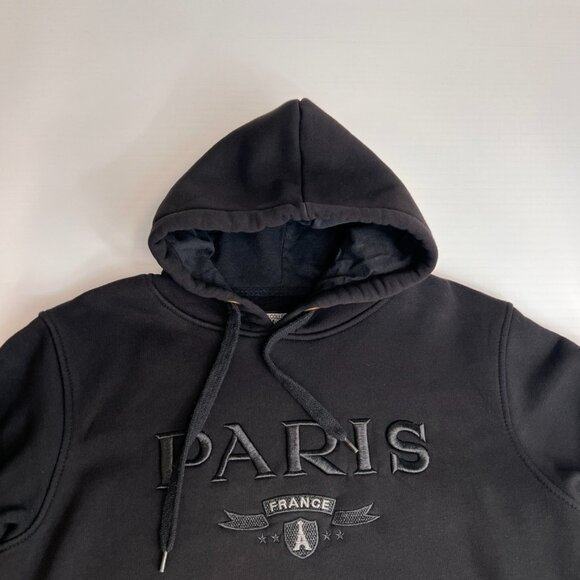 Paris Hoodie Women Medium France Pocket Relaxed Sweatshirt Eiffel Tower Core Ex - Picture 2 of 13